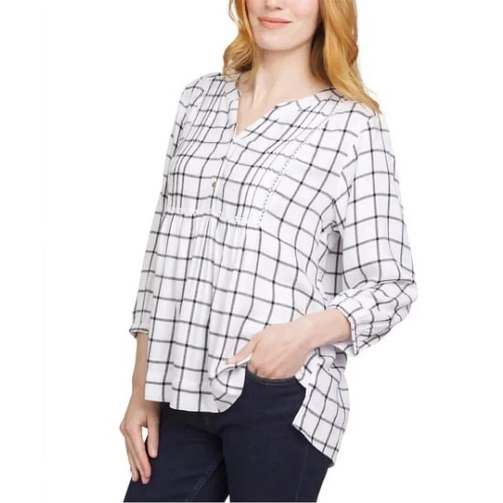 Wrangler White Grid Blouse